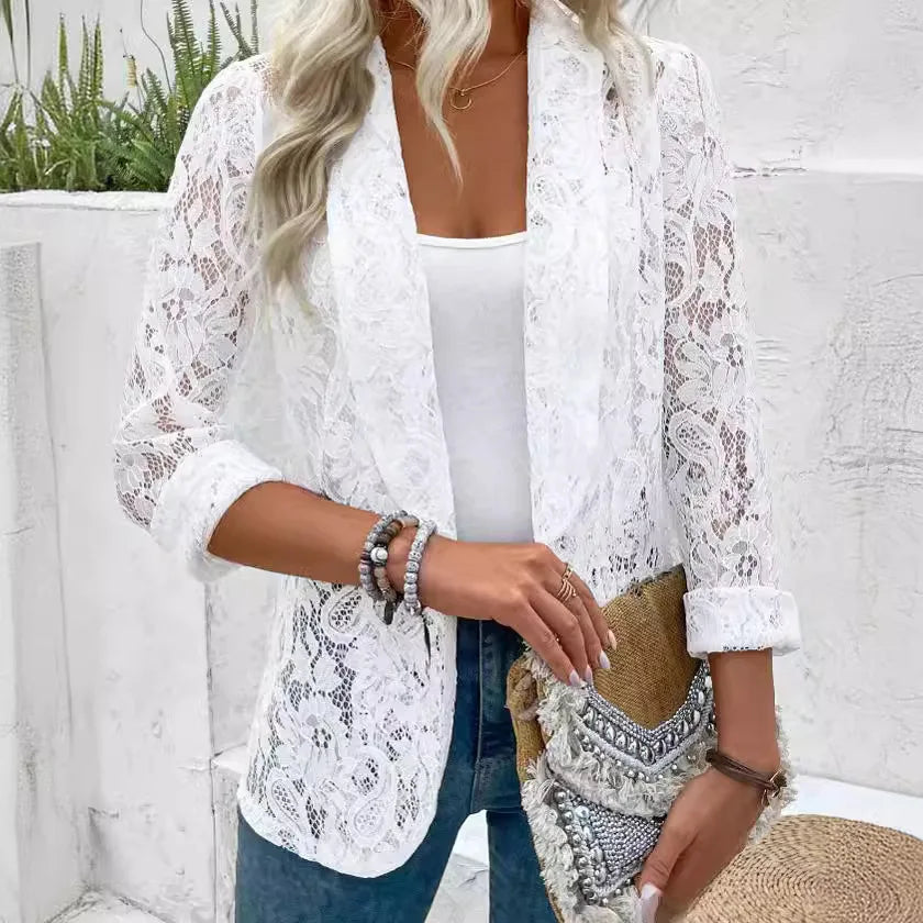 LIVIA – LACE DETAIL BLAZER
