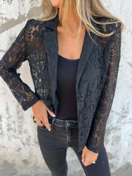 LIVIA – LACE DETAIL BLAZER