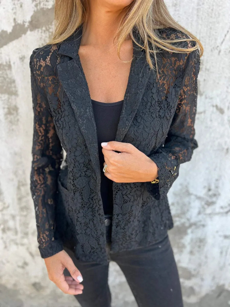 LIVIA – LACE DETAIL BLAZER