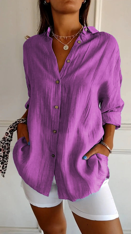 EMILIA – PLEATED BLOUSE WITH A MODERN TOUCH