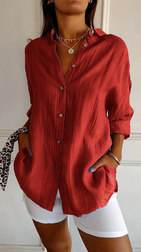 EMILIA – PLEATED BLOUSE WITH A MODERN TOUCH