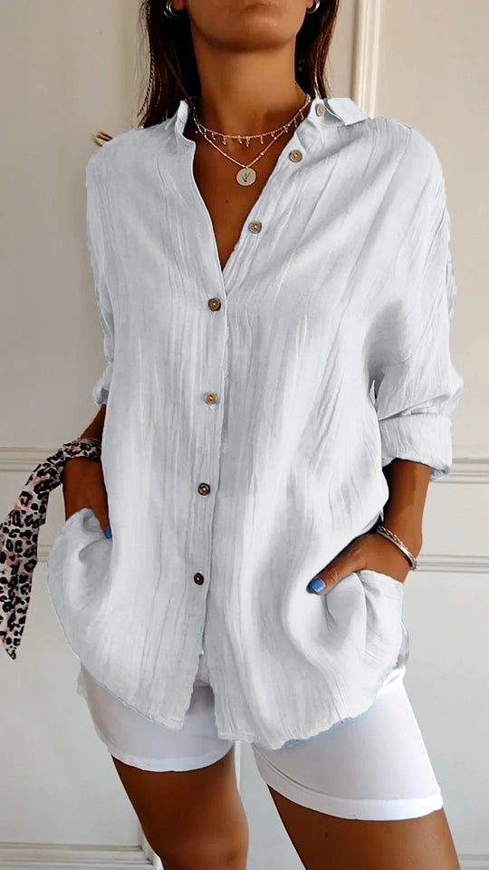 EMILIA – PLEATED BLOUSE WITH A MODERN TOUCH