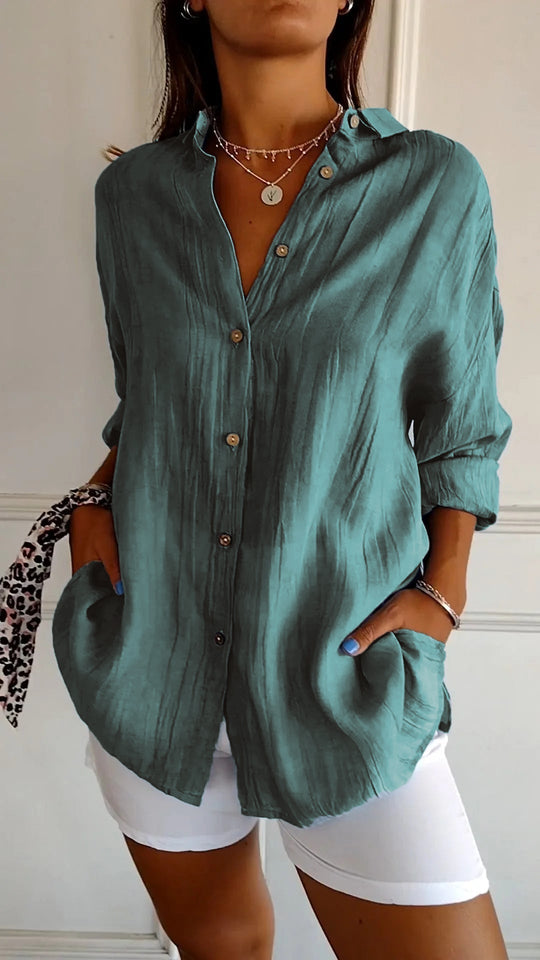 EMILIA – PLEATED BLOUSE WITH A MODERN TOUCH