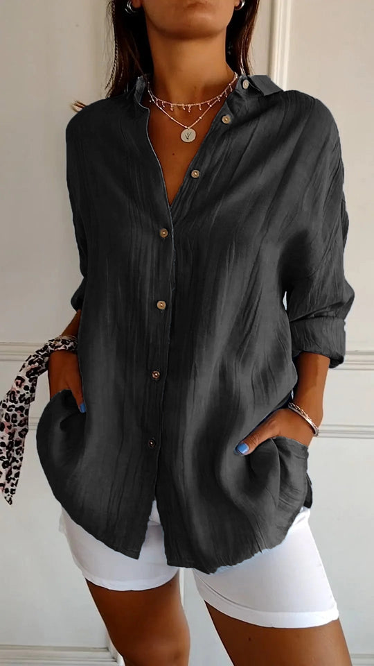 EMILIA – PLEATED BLOUSE WITH A MODERN TOUCH