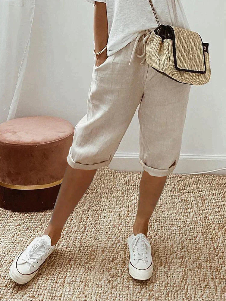 MAE – LIGHT COTTON-LINEN SHORTS