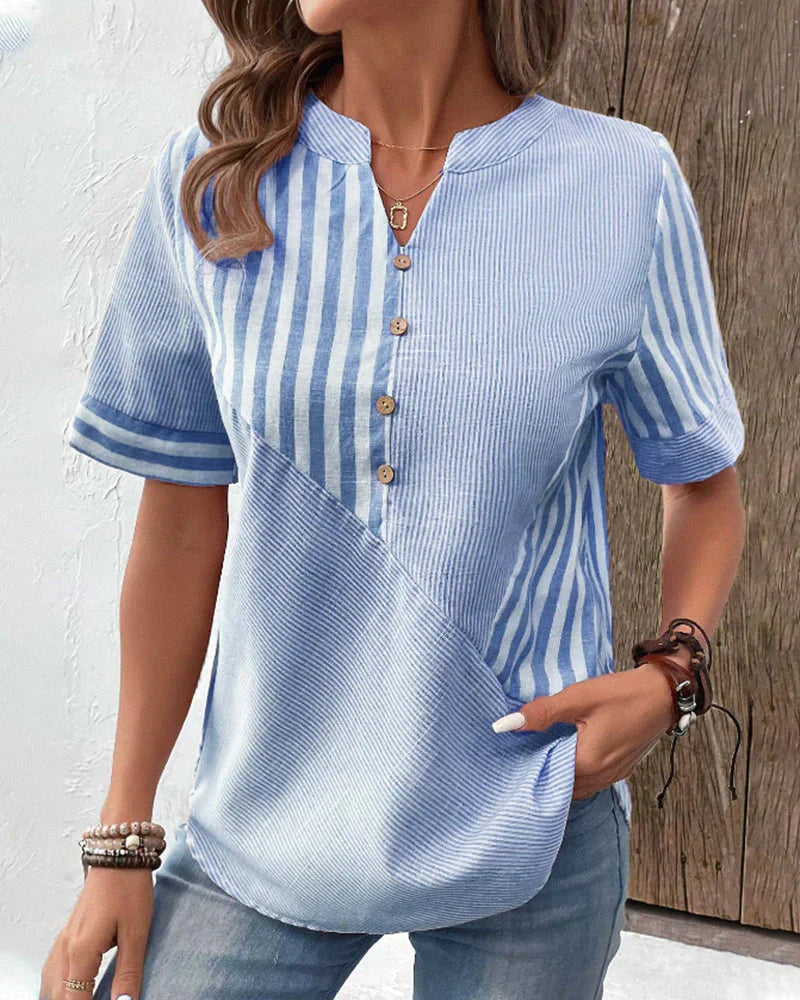 LEONA – COLLARED BLOUSE