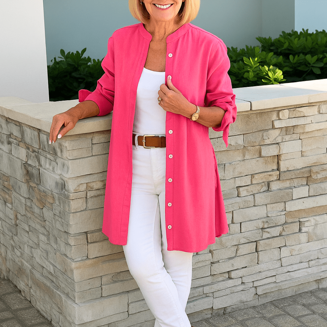 AVA – LIGHTWEIGHT COTTON BLOUSE WITH STYLE