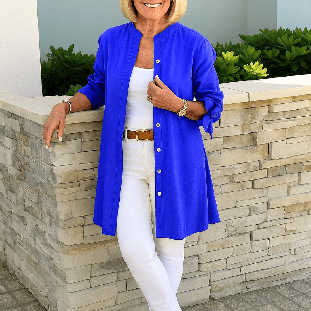 AVA – LIGHTWEIGHT COTTON BLOUSE WITH STYLE
