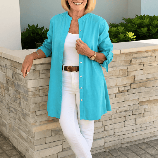 AVA – LIGHTWEIGHT COTTON BLOUSE WITH STYLE
