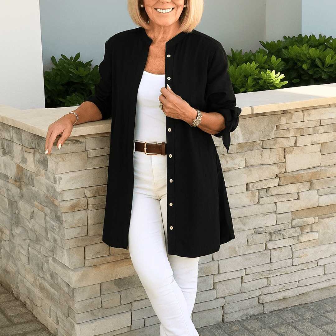 AVA – LIGHTWEIGHT COTTON BLOUSE WITH STYLE