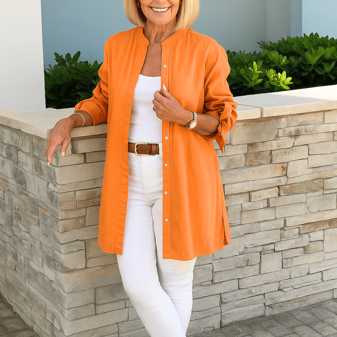 AVA – LIGHTWEIGHT COTTON BLOUSE WITH STYLE