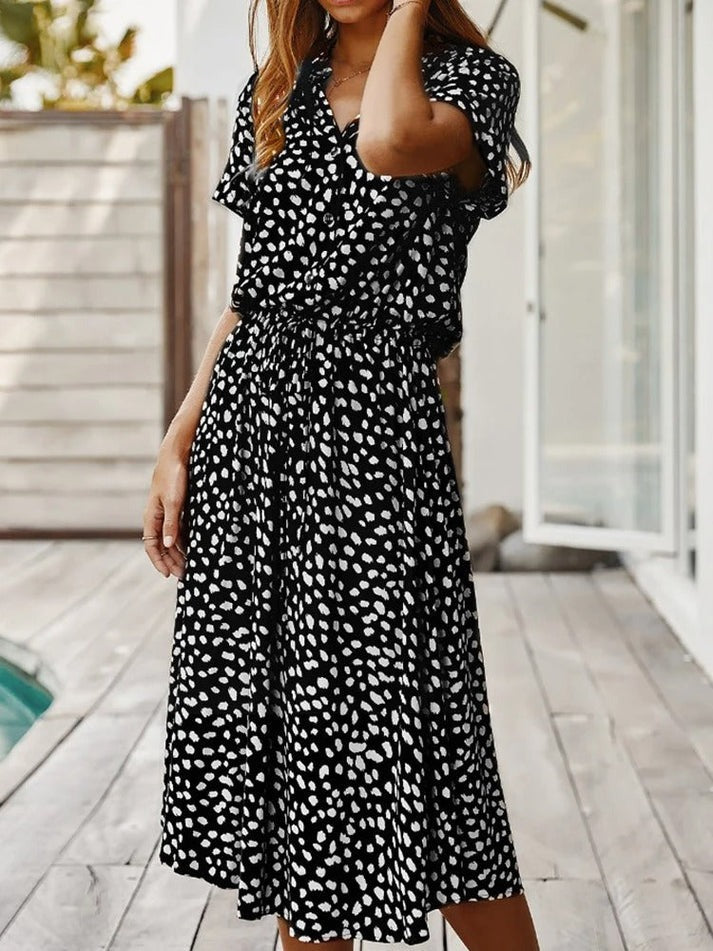 ALINE – FLOWY PRINTED DRESS