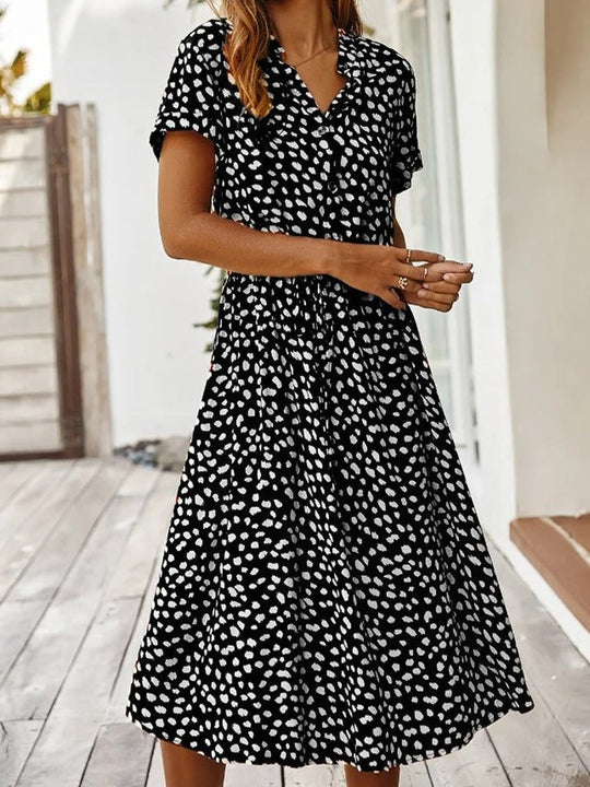 ALINE – FLOWY PRINTED DRESS
