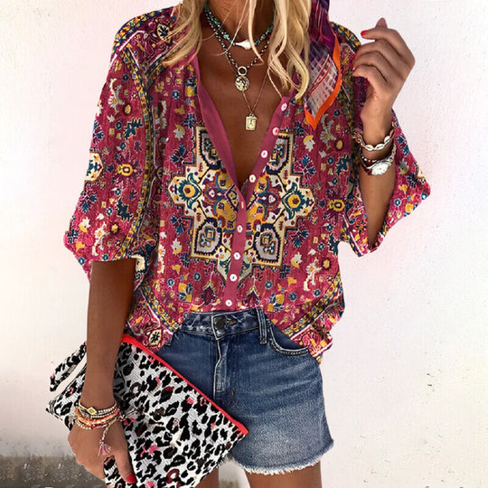 GINA – LIGHTWEIGHT PRINTED TOP