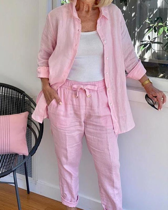 IVETTE – RELAXED SHIRT & TROUSERS SET