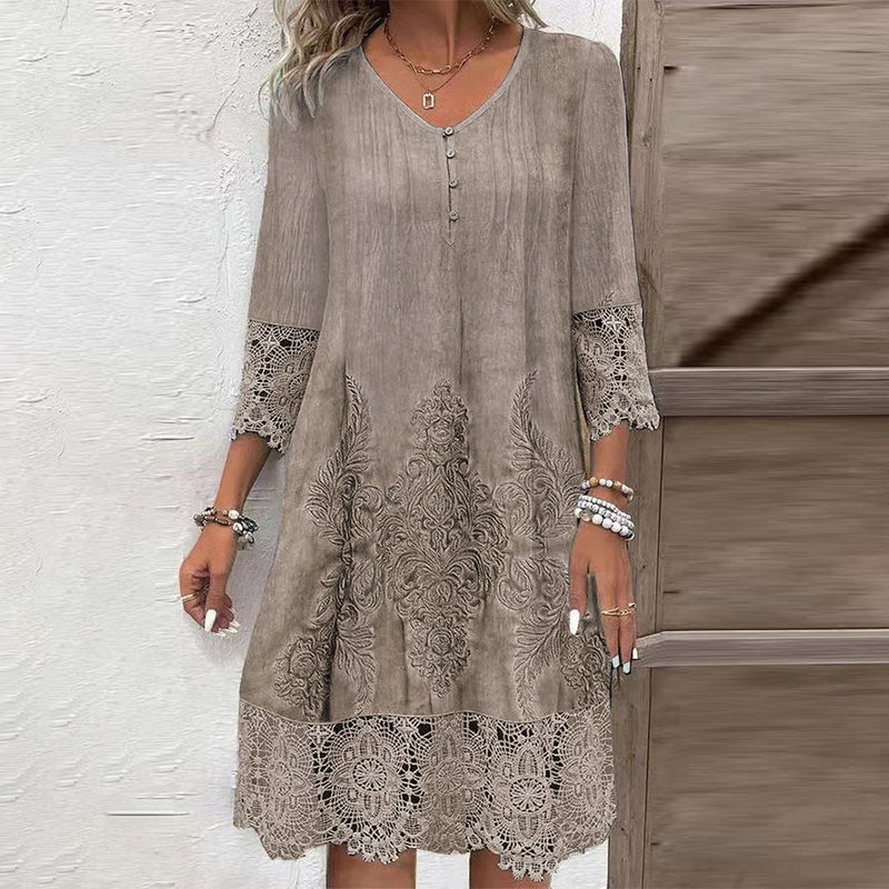 ELOISE – EMBROIDERED MIDI DRESS