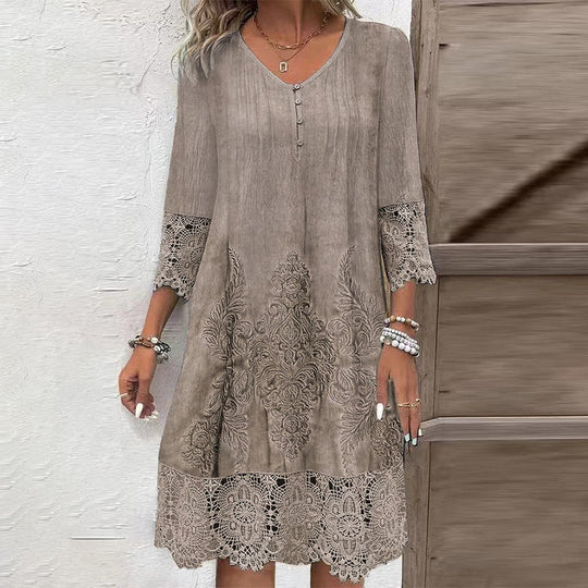 ELOISE – EMBROIDERED MIDI DRESS