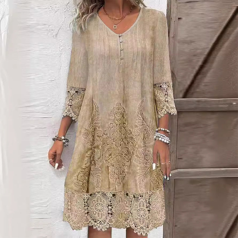 ELOISE – EMBROIDERED MIDI DRESS