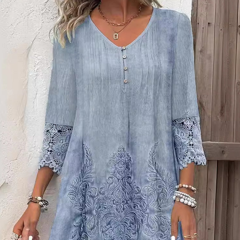 ELOISE – EMBROIDERED MIDI DRESS