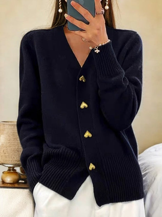 NINA – HEART BUTTON CARDIGAN