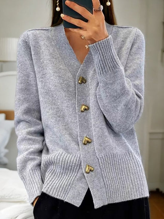 NINA – HEART BUTTON CARDIGAN