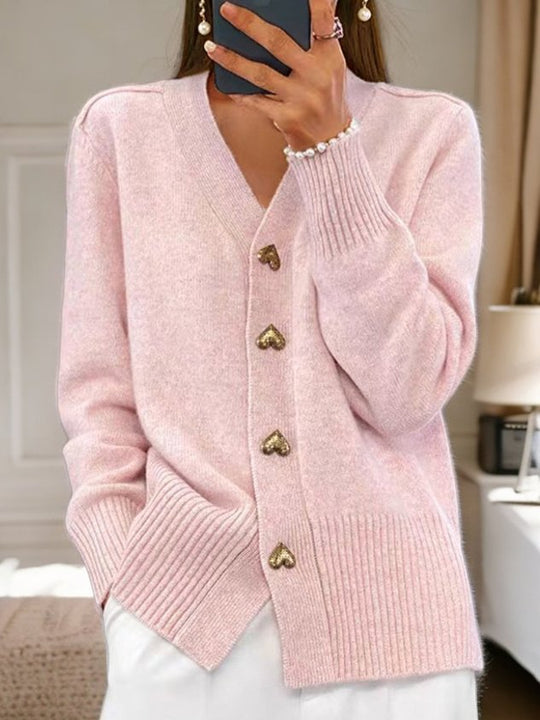 NINA – HEART BUTTON CARDIGAN