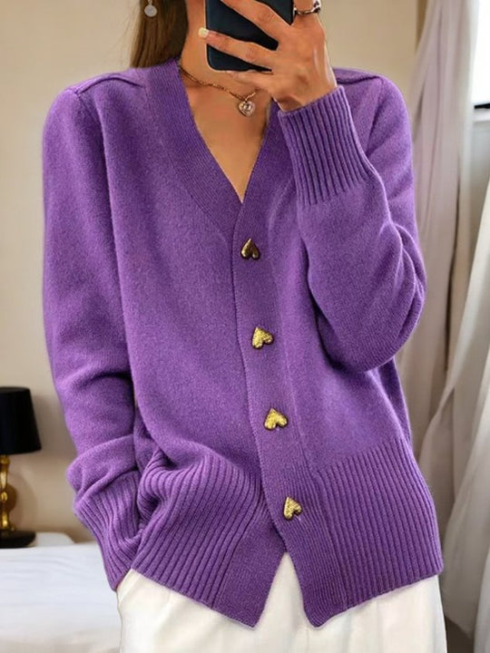 NINA – HEART BUTTON CARDIGAN