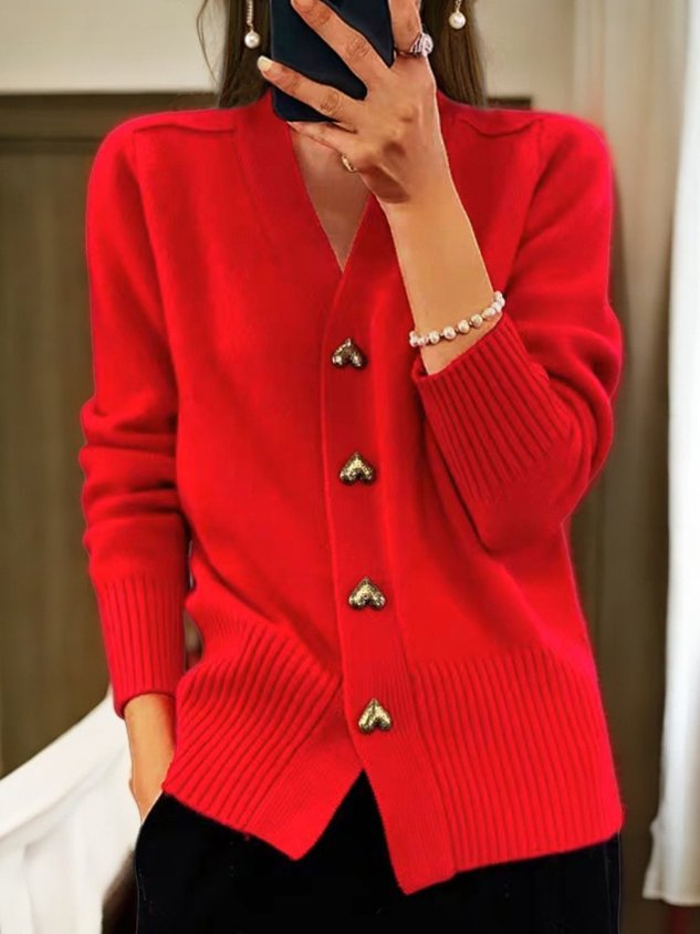 NINA – HEART BUTTON CARDIGAN