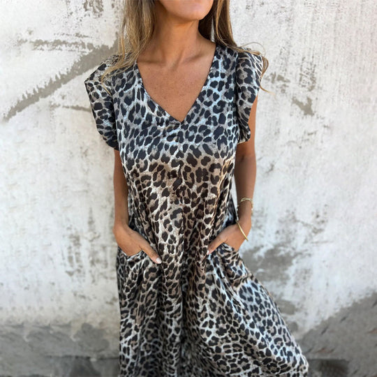 MIRELLA – FLOWY V-NECK JUMPSUIT