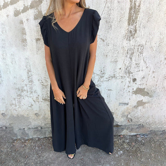 MIRELLA – FLOWY V-NECK JUMPSUIT