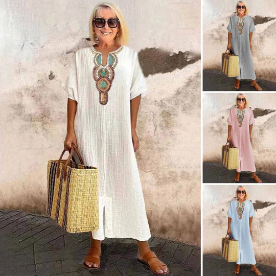 AMARA – EMBROIDERED COTTON DRESS