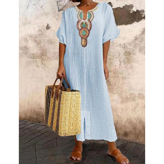AMARA – EMBROIDERED COTTON DRESS
