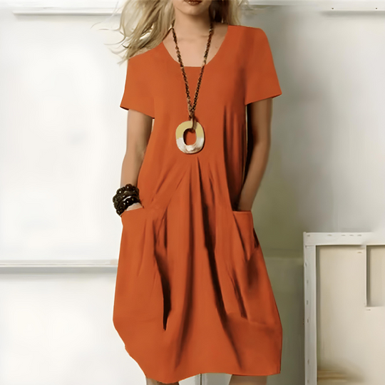 SERENA – RELAXED FIT DRESS WITH TUMMY COVERAGE