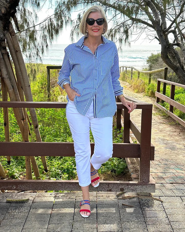 MYRTHE – RELAXED LONG-SLEEVE BLOUSE
