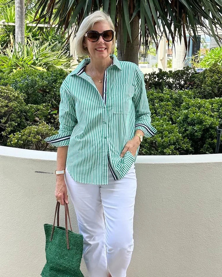 MYRTHE – RELAXED LONG-SLEEVE BLOUSE