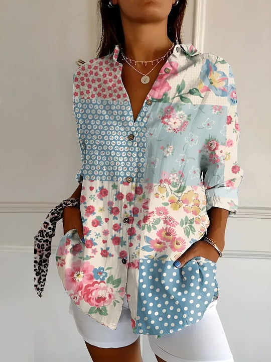 LYSSA – FLORAL BUTTON-UP BLOUSE