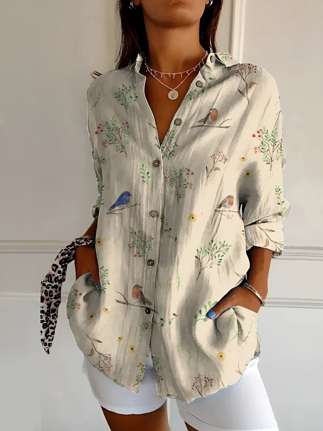LYSSA – FLORAL BUTTON-UP BLOUSE