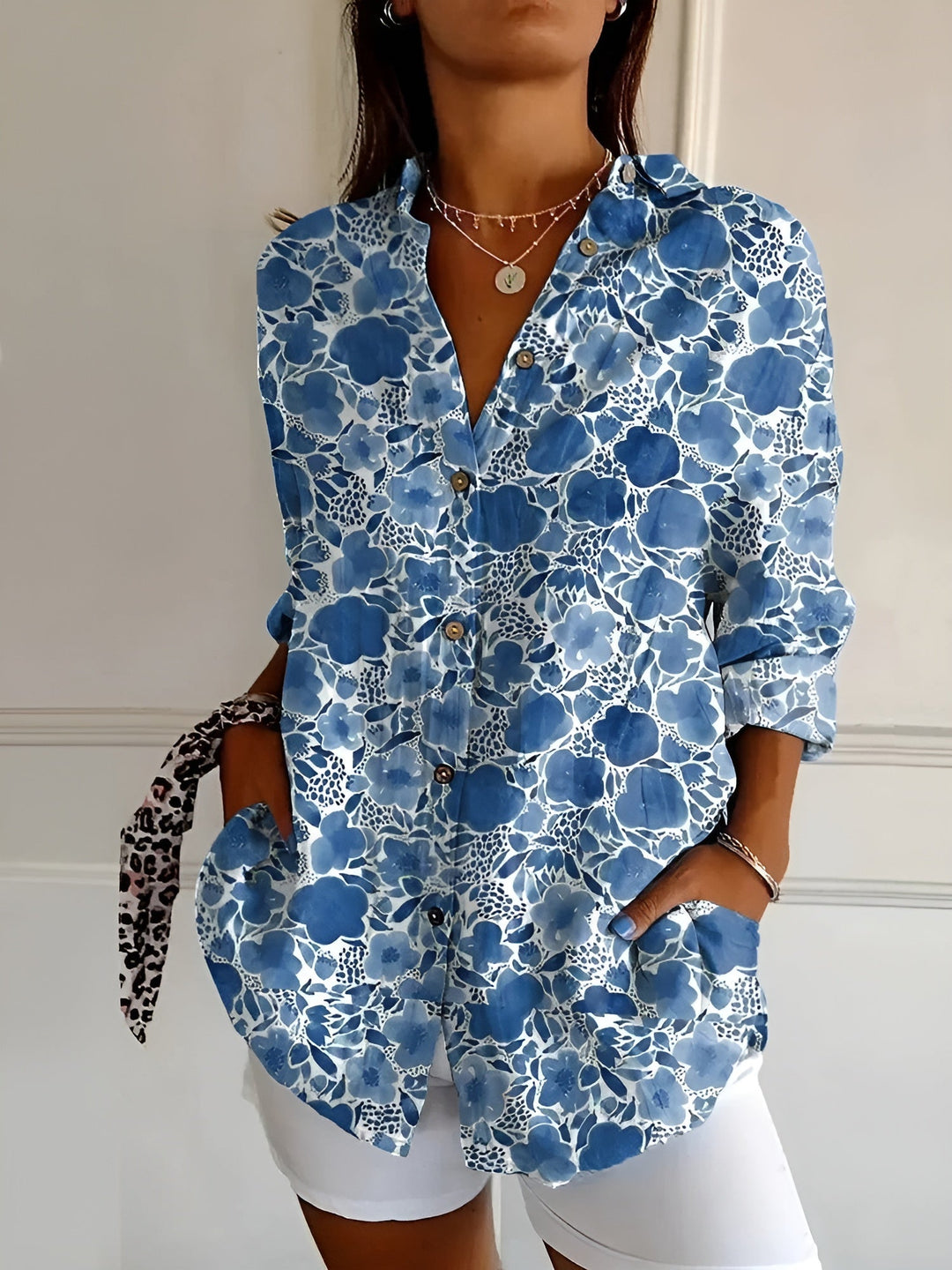 LYSSA – FLORAL BUTTON-UP BLOUSE