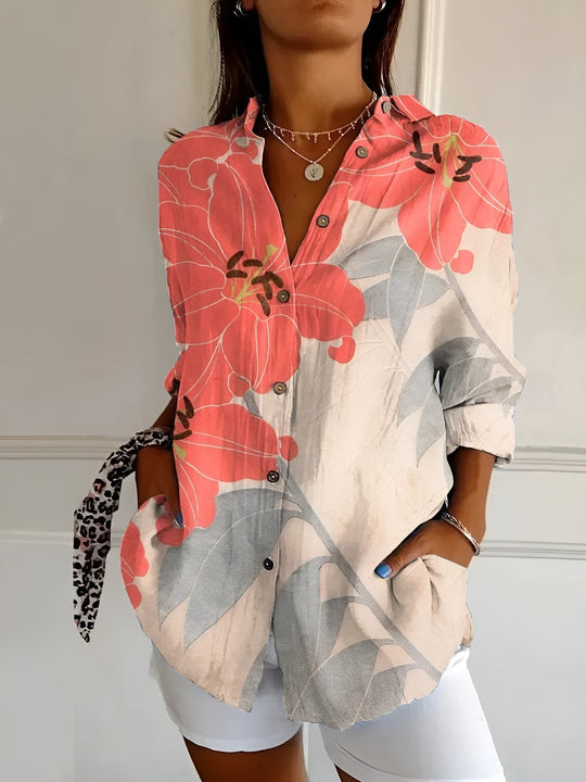 LYSSA – FLORAL BUTTON-UP BLOUSE